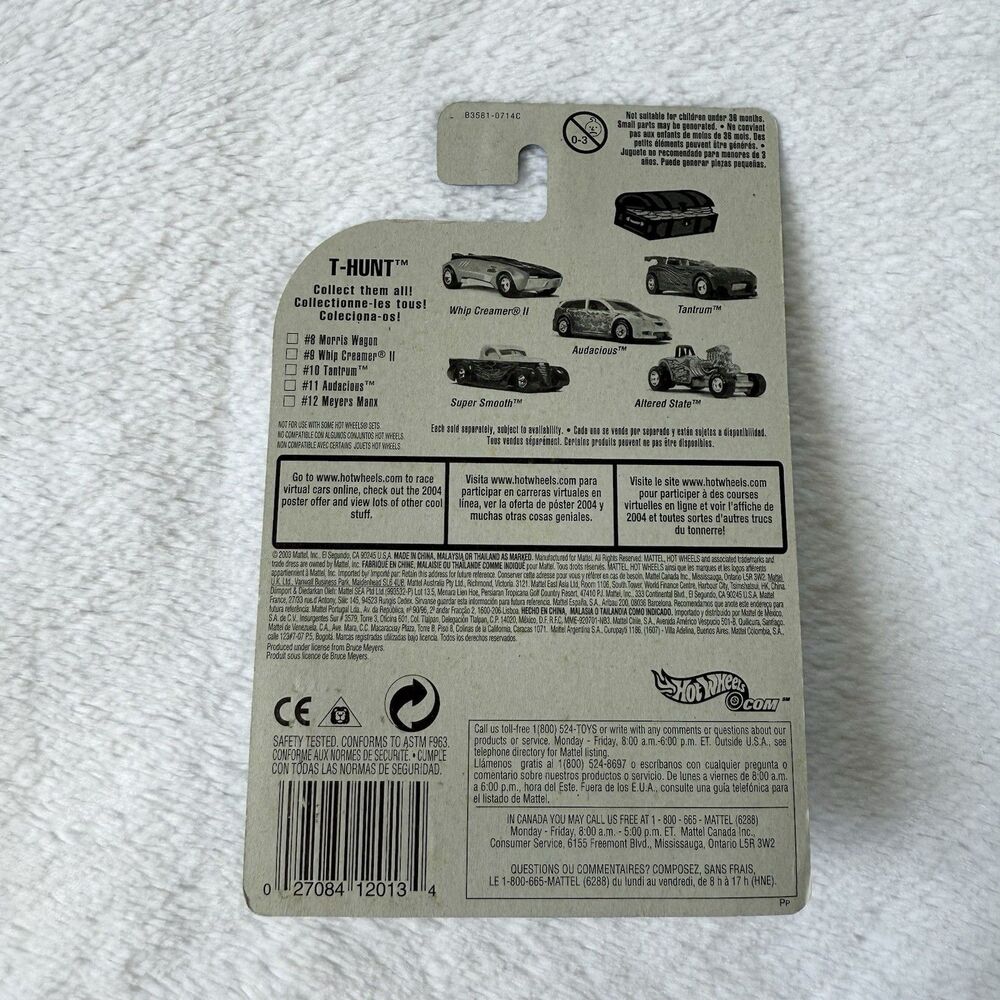 Hot Wheels Treasure Hunt T-Hunt Meyers Manx Metallic Blue Real Riders 12/12 2004 - Picture 3 of 3